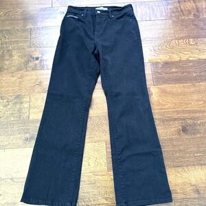 Levi's 512 Women's Bootcut Jeans Size 8 Perfectly Slimming Black Stretch Zip Fly